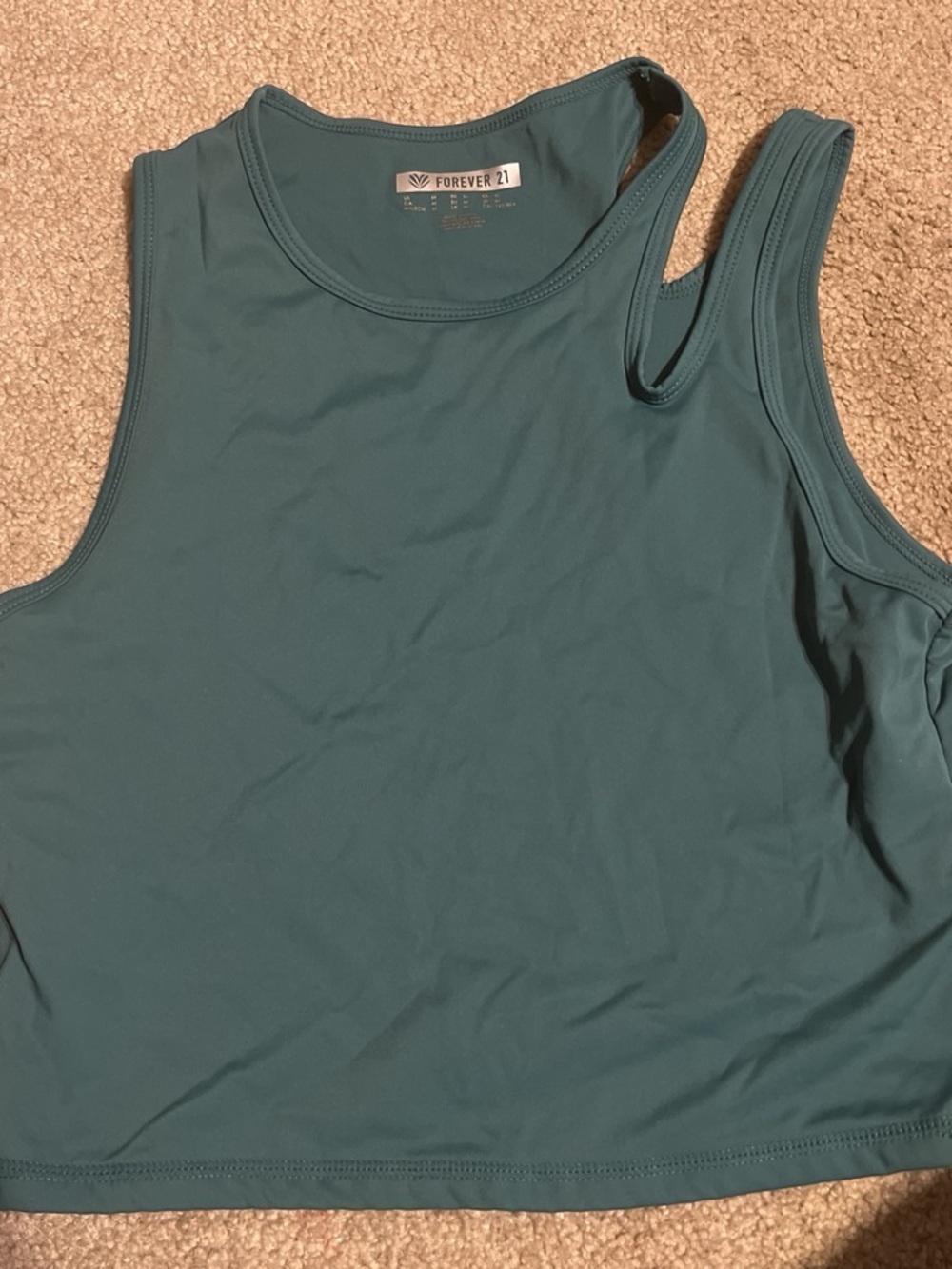 Forever 21 Women's Green Tank Top Size Medium Like New